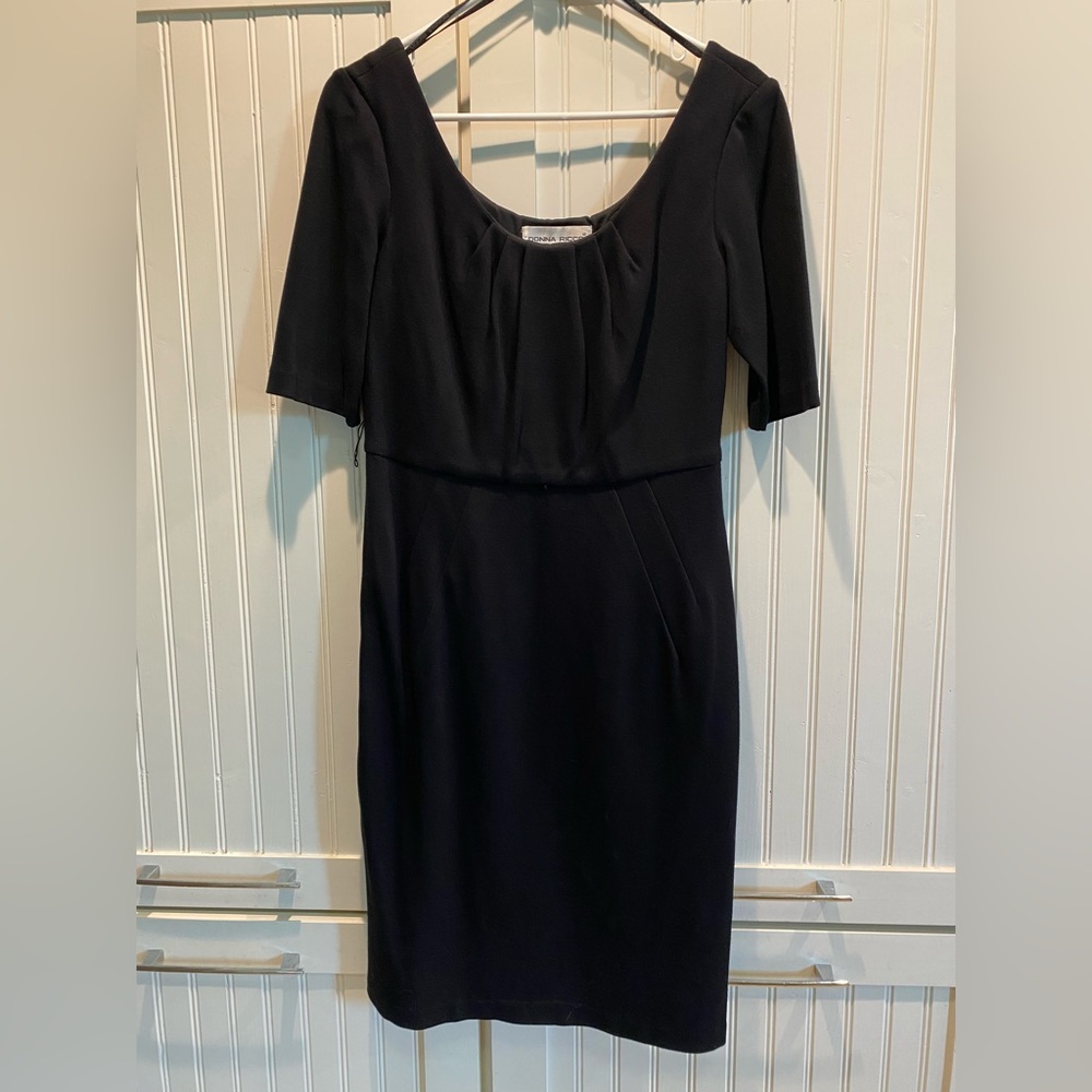 Vintage 1980s Donna Ricco NY Black Cocktail Dress - 12